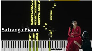 Satranga Piano Tutorial  Animal Movie  Piano Notes MIDI Piano Tutorial [upl. by Tenn]