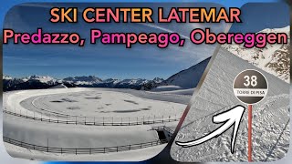 🇮🇹 Ski Center Latemar and black slope 38 Predazzo Pampeago Obereggen [upl. by Ellerret]