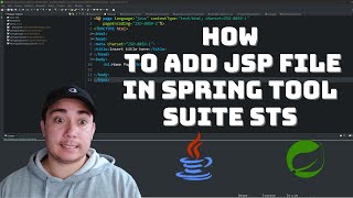 How to add JSP file in Spring Tool Suite STS [upl. by Akimad193]