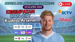 Jadwal Liga Inggris Malam ini Pekan 33 Man City Vs Luton  Bournemouth Vs MU Live SCTV [upl. by Eiddal]