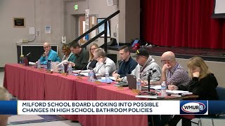 Milford School Board looking into possible changes to high school bathroom policies [upl. by Ennagroeg]