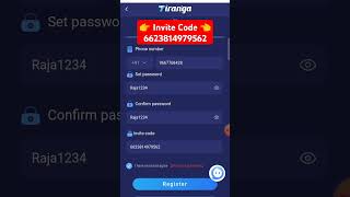 Tiranga Game me Register kaise kare  Tiranga lottery invite code  New Account kaise banaye [upl. by Stromberg]