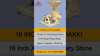 16 inch Atta Chakki 16 Inch Flour Mill 5 HP Atta Chakki M 91 7487056644 [upl. by Brom]