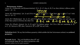 The Betweenness Axioms [upl. by Nnylorac850]