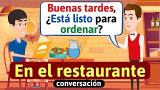 Conversación en español  En el restaurante Vocabulario en español Aprende español  Habla español [upl. by Maccarone174]