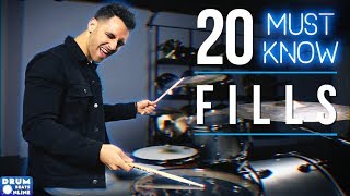 20 MUST KNOW Drum Fills For Beginner Drummers  Drum Beats Online [upl. by Yerffeg292]