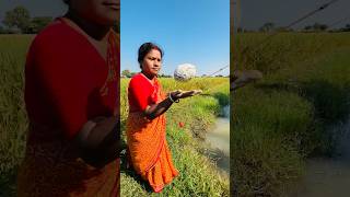 Village lady traditional hook fishing in the canal mud water canalfishing fishingmethods fishing￼ [upl. by Reichert236]