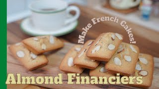 How to make Almond Financiers l French brown butter cakes recipe [upl. by Kosey837]