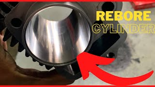 How to Rebore Bike Engine Cylinder  Amazing New Technique’s [upl. by Artiek]