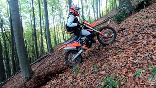 Enduro wet bumpy steep hill to the top KTM 250 EXC TPI [upl. by Wester]