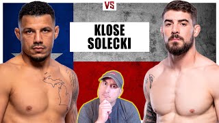 UFC Austin Joe Solecki vs Drakkar Klose Prediction Bets amp DraftKings [upl. by Enahc]