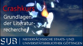 Crashkurs Grundlagen der Literaturrecherche [upl. by Avron]