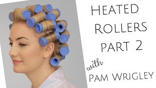 Part 2 Learn how to set hair in heated rollersachieve glossy natural looking curl with hot rollers [upl. by Caralie526]