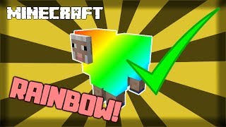 ✔ MINECRAFT  How to Make a Rainbow Sheep 1144 [upl. by Britteny]