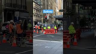 Workers on the corner of King amp Castlereagh Streets sydney sydneycbd [upl. by Miguelita762]