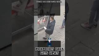 Pickpocket gets angry after being confronted London [upl. by Akinert]