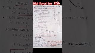 Biot Savart lawphysics12th cbse [upl. by Auqinom]