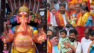 CM Revanth Reddy Attend Khairathabad Ganesh 1st Pooja  Khairathabad Ganesh Modati Pooja Completed [upl. by Stearns]