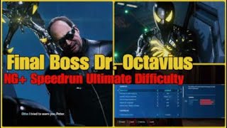 Dr Octavius 👨‍⚕️🐙 Final Boss Speedrun Spiderman Remastered [upl. by Ruggiero244]