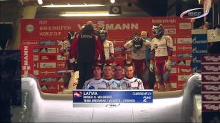 FIBT  4Man Bobsleigh World Cup 20132014  Igls Highlights [upl. by Lessur]