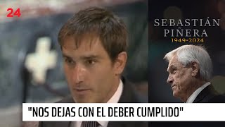 Hijo del expresidente Piñera quotNos dejas con el deber cumplido con tu familia y amigosquot  24 Horas [upl. by Ardnauqal]