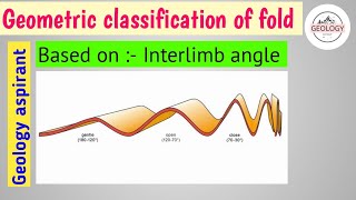 Geometric classification of fold  Based On Interlimb angle  Lecture 8 of structural geology [upl. by Akoek]