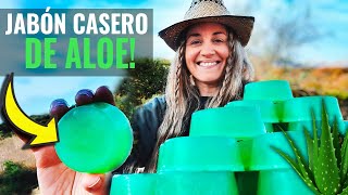 🌿🧼Jabón Artesanal con ALOE │para Acné Arrugas o Rojeces │Antibacterial │RINDE MUCHISIMO🧼 [upl. by Asaph]