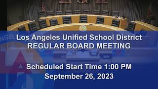 September 26th 2023 900am Regular Board Meeting including Closed Session [upl. by Boothman]