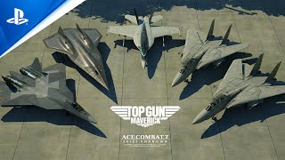 Ace Combat 7 Skies Unknown  Top Gun Maverick Aircraft Set  Launch Trailer  PS4 Games [upl. by Anaeerb277]