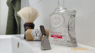 kwasek1971 Shaves kamisori New Azuma Yasuki steel Mastro Miche Pegasus C7 Brut 61 [upl. by Rebmaed138]