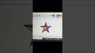 Computer drawing  Star drawing making in ms paint computer shorts mspaint trending [upl. by Garold]