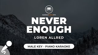 Never Enough  Loren Allred Male Key  Piano Karaoke [upl. by Nivlag692]