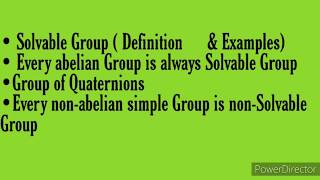 Solvable group Examples every abelian group is solvable  lecture 2 [upl. by Ydnir]