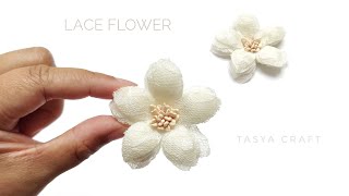 Lace Flower Making with Millinery Tool [upl. by Letti]