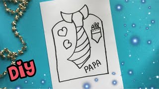 DIY DISEGNI PER LA FESTA DEL PAPÀ 👔 DISEGNI FACILI 👔 DISEGNARE FAI DA TE [upl. by Louisa]