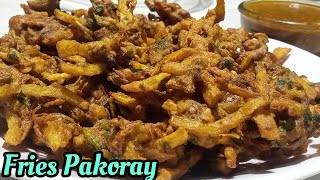 Crispy Pakoray Recipe  Lachha Pakora Snacks recipe [upl. by Tiertza153]