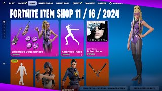 NEW EMOTE amp ENIGMATIC GAGA RETURNS Fortnite item shop 11162024 [upl. by Eyaf]