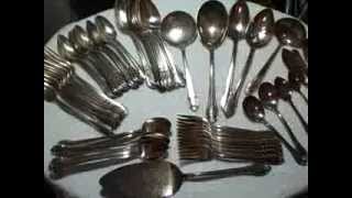 1847 Rogers Bros Remembrance Silverware Spoons Forks Cake Ladle Lot Of 59 Mixed [upl. by Noired657]