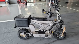 Electric Scooter WEPED Cvberfold Dark Knight 72V 90a Top Speed 120km Delivery Tuning Review [upl. by Nais]