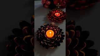 Pista shell candle holder 😳 diy diwalidecoration diwalispecial pista subscribe handmadediy [upl. by Roberta]