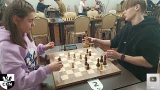 Pinkamena 1783 vs A Lyndin 1543 Chess Fight Night CFN Blitz [upl. by Pyotr]