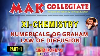 Part1Class XI  Numericals of Grahams Law of Diffusion  Chemistry with Sir Mukarram [upl. by Atirahc749]