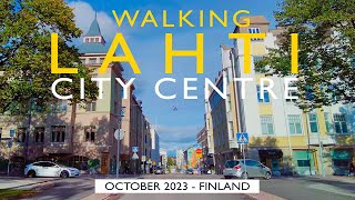 Lahti Walk City Centre October 2023 Finland 4K slowtv [upl. by Gaspar]