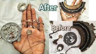 CLEANING ARTIFICIAL JEWELRY AT HOME  3 WAYS TO CLEAN JEWELRY  OXIDIZED JEWELRY CLEANING [upl. by Compte24]