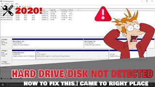 Hard disk Is Not Detected On Windows How To Fix 2020HINDI [upl. by Banyaz]