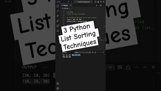 Python List Sorting Techniques [upl. by Philis791]