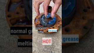 normal grease vs blue grease temperature test [upl. by Alexandra]