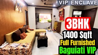 VIP Enclave  3BHK 1400 Sqft Furnished Flat For Sale In VIP Rd Baguiati [upl. by Eelrihs521]