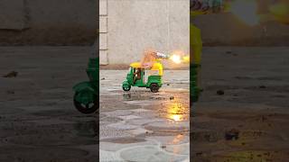 CNG Auto Rickshaw And Diwali Crackers Testing Video shorts [upl. by Iblehs]