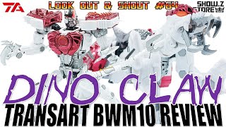 Look Out amp Shout 64 TransArt BWM10 Dino Claw Assassin review aka Dinobot 2 [upl. by Ecinej]